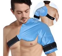 REVIX XL Shoulder Ice Pack Rotator Cuff Cold Therapy Reusable Gel Ice Wrap for Shoulder Surgery, Soft Plush Lining, Flexible and Long Lasting