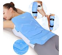 REVIX XXL Reusable Cold Pack for Back - 33 x 54 cm Large Gel Ice Wrap with Soft Plush Cover & 2 Straps - Long-Lasting Cooling for Daily Muscle Soreness and Post-Workout Recovery