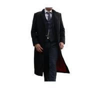 REVLINE CLOTHING 1920s Grit Gentleman Wool Overcoat - Mens Peaky Thomas Cillian Murphy Wool Long Coat - Mens Overcoat