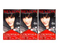 Revlon ColorSilk Ammonia Free #10 Black Permanent Hair Color (Set Of 3)