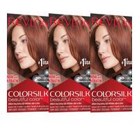 Revlon ColorSilk Ammonia Free #55 Light Reddish Brown Hair Color (Set Of 3)