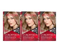 Revlon ColorSilk Ammonia Free #70 Medium Ash Blonde Hair Color (Set Of 3)