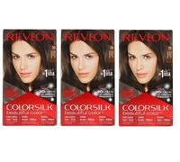 Revlon Colorsilk Beautiful Colour 20 Black Brown Permanent Hair Dye x 3