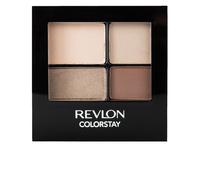 REVLON ColorStay 16 Hour Eyeshadow Quad with Dual-Ended Applicator Brush Longwear Intense Color Smooth Eye Makeup for Day & Night Addictive (500)