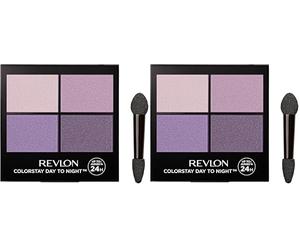 Revlon ColorStay 16 Hour Eyeshadow Quad with Dual-Ended Applicator Brush, Longwear, Intense Color Smooth Eye Makeup for Day & Night, Seductive (530) (Pack of 2)