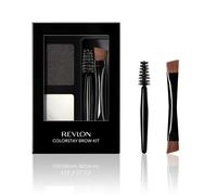 Revlon ColorStay Brow Kit, Includes Longwear Brow Powder, Clear Pomade, Dual-Ended Angled Tip Eyebrow Brush & Spoolie Brush, Soft Black (101), 0.08 oz