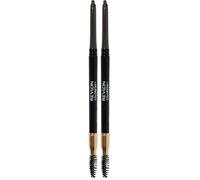 Revlon Colorstay Eyebrow Pencil with Spoolie Brush, Waterproof, Longwearing, Angled Tip Applicator for Perfect Brows, Soft Black (225) (Pack of 2)
