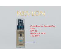Revlon Colorstay Liquid Foundation Makeup for Normal to Dry Skin SPF20 Medium to Full Coverage Oil Free, Natural Finish, Buff (150) Unisex, 30 ml