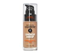Revlon ColorStay Liquid Foundation for Combination/Oily Skin SPF 15, Longwear Medium-Full Coverage with Matte Finish, Rich Tan