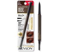 Revlon Colorstay Micro Brow Pencil with Integrated Roller Brush, Impregnated with Argan Oil and Marula, Waterproof, Smudgeproof, Dark Brown 456