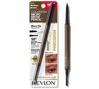 Revlon ColorStay Micro Eyebrow Pen with Integrated Spoolie Brush, Argan and Marula Oil, Waterproof, Smudge Resistant, 454 Medium Brown, Pack of 1
