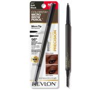 Revlon ColorStay Micro Eyebrow Pencil with Built In Spoolie Brush Infused with Argan and Marula Oil Waterproof Smudgeproof 457 Soft Black (Pack of