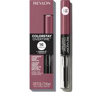 Revlon Colorstay Overtime Lipcolour, Dual Ended Longwearing Liquid Lipstick with Clear Lip Gloss, with Vitamin E in Plum/Berry, Everlasting Rum (370)