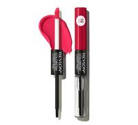 Revlon Colorstay Overtime Lipcolour, Dual Ended Longwearing Liquid Lipstick with Clear Lip Gloss, with Vitamin E in Red/Coral, Forever Scarlet (040)