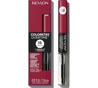 Revlon Colorstay Overtime Lipcolour, Dual Ended Longwearing Liquid Lipstick with Clear Lip Gloss, with Vitamin E in Pink, Stay Currant (280)
