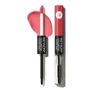 Revlon Colorstay Overtime Lipcolour, Dual Ended Longwearing Liquid Lipstick with Clear Lip Gloss, with Vitamin E in Red/Coral, Constantly Coral (020)