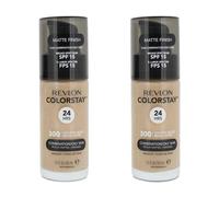 Revlon ColourStay Matte Foundation 300 Golden Beige Twin Pack 30ml