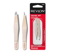 Revlon Designer Series Mini Tweezer Set, Hair Removal Tool Kit with Slant & Point Tips, Portable and Easy to Use, Made with Long Lasting Stainless Steel, 1 Count
