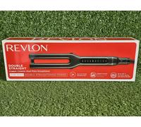 Revlon Double Straight Dual Plate Ceramic Hair Straightener With LCD Display - Black RVST2204UK