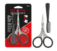 Revlon Facial Hair Kit Series for Men Includes Scissors and Comb Gifts for Him Stocking Stuffers for Men Grooming Stainless Steel 1PC