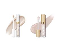 Revlon Glimmer Liquid Shadow, Smudge-Proof Shimmer Eyeshadow, High Pigment, UFGLO + Revlon Super Lustrous Glimmer Gloss - Hydrating Gloss with Plant-Based Glitter, 3D Shimmer, Diamond Drama