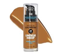 Revlon Liquid Foundation, ColorStay Face Makeup for Normal & Dry Skin, SPF 20, Longwear Medium-Full Coverage with Natural Finish, Oil Free, 510 Pecan, 1 Fl Oz