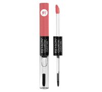 Revlon Liquid Lipstick with Clear Lip Gloss, ColorStay Face Makeup, Overtime Lipcolor, Dual Ended with Vitamin E in Red/ Coral, Perennial Peach (430),