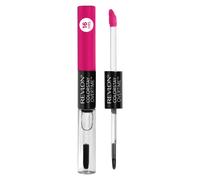 REVLON Liquid Lipstick with Clear Lip Gloss, ColorStay Face Makeup, Overtime Lipcolor, Dual Ended with Vitamin E in Pink, All Night Fuchsia (470), 0.0