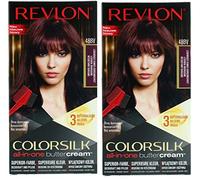Revlon Luxurious Colorsilk Buttercream Vivid Colour Burgundy Hair Colour 2 PACK