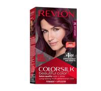 Revlon New ColorSilk Beautiful Permanent Hair Color, No Mess Formula, 34 Deep Burgundy, 1 Pack