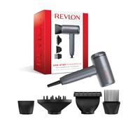 Revlon One-Step PowerMove Dryer with Next-Generation Technology | 1600W advanced brushless motor, high-speed airflow, ultra quiet, compact, lightweight, 4 attachments, storage bag