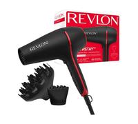 Revlon Smoothstay Hair Dryer, 3 Heat, 2 Speed, Coconut Oil-Infused Grill, Ceramic Tourmaline Ionic Technology