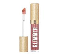Revlon Super Lustrous Glimmer Gloss - Hydrating & Plumping Lip Gloss with Plant-Based Glitter, 3D Shimmer, 39% Hydration Boost & Oversized Applicator, Glazed Almond