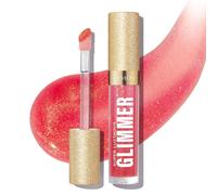 REVLON Super Lustrous Glimmer Gloss Non-Sticky Lip Gloss High-Shine Finish Plant-Based Glitter 007 Haute Honey 0.13 fl oz