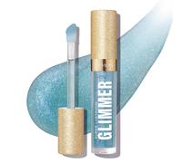 REVLON Super Lustrous Glimmer Gloss Non-Sticky Lip Gloss High-Shine Finish Plant-Based Glitter 010 Indigo Ice 0.13 fl oz