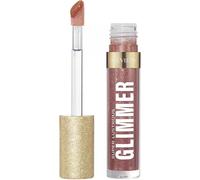 Revlon Super Lustrous Glimmer Gloss - Hydrating & Plumping Lip Gloss with Plant-Based Glitter, 3D Shimmer, 39% Hydration Boost & Oversized Applicator, Glazed Almond