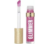 Revlon Super Lustrous Glimmer Gloss - Hydrating & Plumping Lip Gloss with Plant-Based Glitter, 3D Shimmer, 39% Hydration Boost & Oversized Applicator, Rose Glow