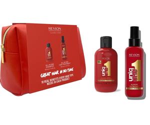 REVLON UNIQ ONE ALL IN ONE SET 3PC (150ML TREATMENT & 100ML SHAMPOO & BAG)