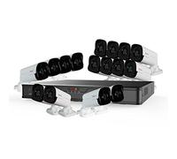 Revo America Ultra 16Ch. 8TB HDD 4K IP NVR Surveillance System - Fixed Lens 16 x 4MP Audio IP Bullet Cameras (Built-in-MIC) - Remote Access via Smart Phone, Tablet, PC & MAC
