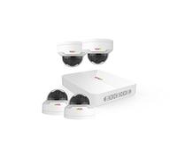 Revo America Ultra 4Ch. 1TB HDD 4K IP NVR Security System - Fixed Lens IP Cameras 4 x 4MP Mini Vadal Dome Cameras - Remote Access via Smart Phone, Tablet, PC & MAC, White