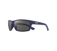 Revo Sunglasses Rebel x Bear Grylls: Men's Polarized Serilium Lens with Rectangle Wrap Frame, Matte Blue Frame with Graphite Lens