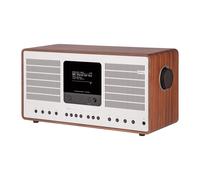 REVO SUPERCONNECT STEREO DAB+ FM DIGITAL INTERNET RADIO BLUETOOTH WALNUT/SILVER