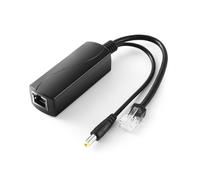 REVODATA 2.5G PoE Splitter 24V/1A, 48V PoE to DC 24V/1A 24W Output, DC 5.5 * 2.5mm Plug, 2.5Gbps Ethernet Comply IEEE802.3af/at, Plug and Play for IP Camera, Smart Home(PS5724TG-25)