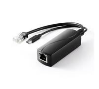 REVODATA 2.5G PoE Splitter 36W 12V/3A, PoE to TYPE-C 12V/3A Output, 2.5Gbps Ethernet Comply IEEE802.3bt, Plug and Play(TYPEC5712BG)