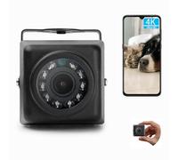 REVODATA 5MP Mini POE IP Camera, Outdoor IP65 Waterproof, Ultra HD 2880 x 1620, 940nm IR Night Vision, 3.6mm Lens 75°FOV, Motion Detection, APP/NVR/PC Connect (I704-3-P-TS Metal)