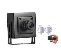 REVODATA 5MP Mini Security Indoor POE IP Camera built in Microphone, Audio Mini Size 3.6mm Lens 80° Remote Viewing P2P Audio CCTV Video IP Camera, H.265 Motion Detection (I706-P-Audio-HS)
