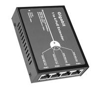 REVODATA Gigabit 4 Port 60W PoE Extender, 10/100/1000Mbps 1 in 4 out PoE+ Repeater with 3 Mode Available, 60W 802.3BT Input, 802.3at Output 30W, 100m/250m PoE Extension for PoE Device (POE5004G-V2)