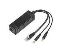 REVODATA Gigabit PoE Splitter with Dual DC Output, Comply IEEE 802.3af/at, 10/100/1000Mbps, 5V 4A Max, DC 5.5 * 2.1mm Plug, Plug and Play for IP Camera, Wireless AP (PD3007G)