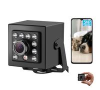 REVODATA Mini 5MP PoE Security Camera, 940nm Invisible IR Night Vision, 3.6mm Lens(75° FOV), 5 Megapixels@20fps, Ultra HD IP Cam for Indoor Home Surveillance, Remote Viewing, Work with NVR (I708-POE)