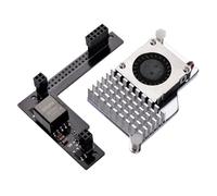 REVODATA PoE HAT 5V Output for Raspberry Pi 5, with Integrated Cooler, IEEE 802.3af/at Compliant Power Over Ethernet Module, Gigabit/Fast Ethernet Support, Overload Protection, Plug and Play